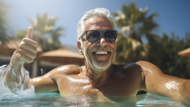senior-man-enjoying-summer-pool
