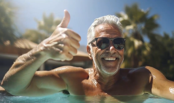 senior-man-enjoying-summer-pool